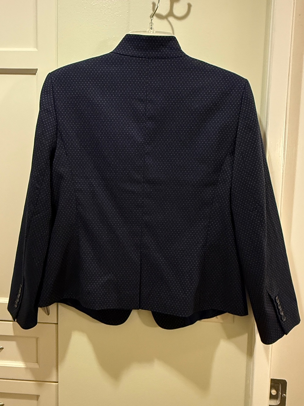 Ann Taylor Navy Pin Dot Blazer